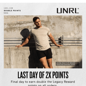 LAST CHANCE | 2x Points Weekend Ends at Midnight ⏰
