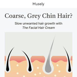 Coarse, Grey Chin Hair? The Facial Hair Cream can help!