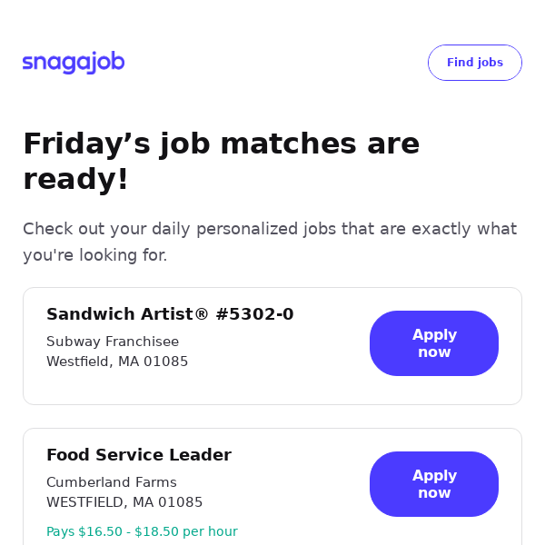 Personalized job matches for March 22, 2024