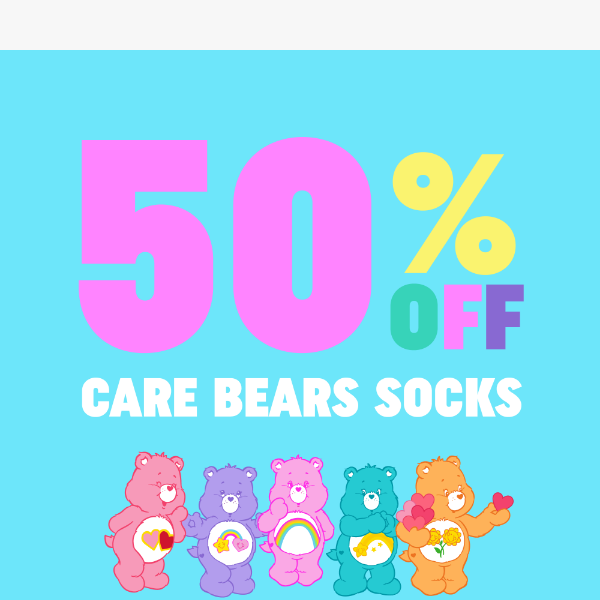 ⏰ 50% Off Care Bears Socks 🧸💕