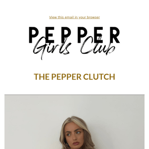Pepper Clutch Bag - Brown – Pepper Girls Club