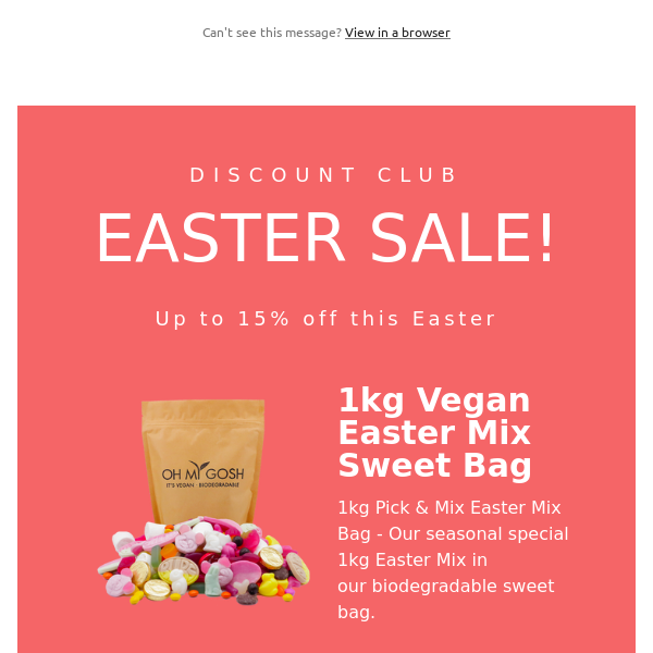 Get Easter ready with 15% off!
