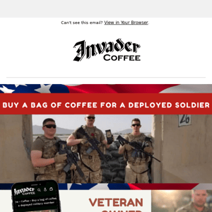 Support our deployed troops with coffee