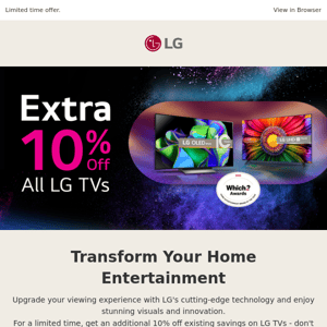 Big Savings on TVs + Get an Extra 10% Off