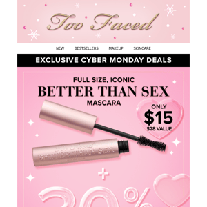 ✨ 30% OFF + $15 Better Than Sex Mascara ✨