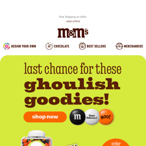 Last Chance for Halloween Delivery