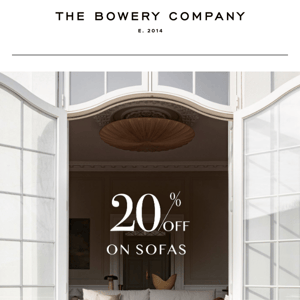20% OFF on Selected Designer Sofas 🤩