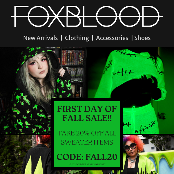 Foxblood Halloween Forever Zip Up Hoodie - Xs & Small Left - Final Sale