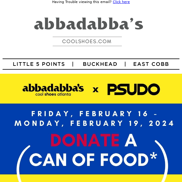 Canned Food Drive | Bring a Can --> Get $10 Off
