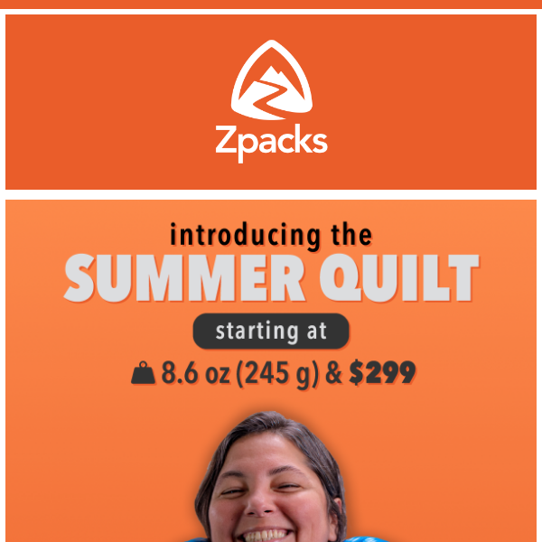 New! Zpacks Summer Quilt