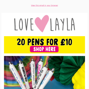 20 Pens for £10? Go on then...