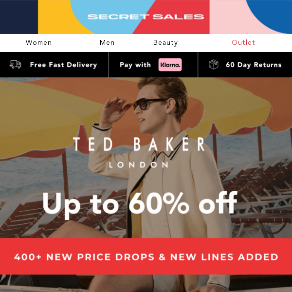 Ted Baker! 400+ PRICE DROPS & new lines added...