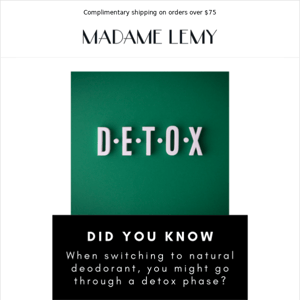 Do you know what deodorant detox is? 🤔