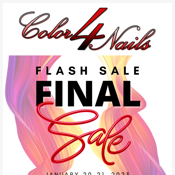 Correction: Color4Nails Flash Sale - 20% off Final Sale items!