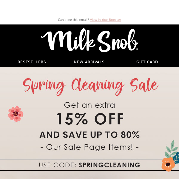 Spring Cleaning Sale: UP TO 80% OFF 🌼