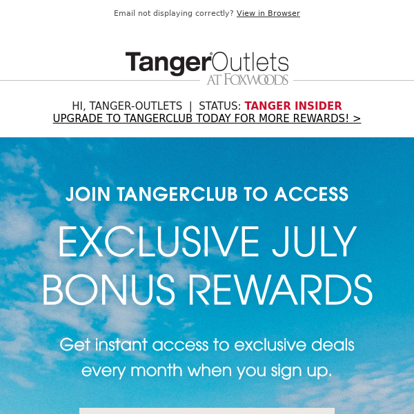 Instant access to Bonus Offers