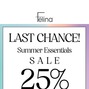 Final Hours! ⏰ Summer Essentials Sale →