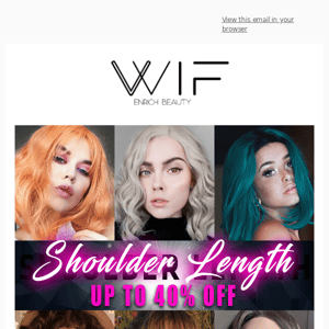 Up to 40% Off Shoulder Length Wigs 😻