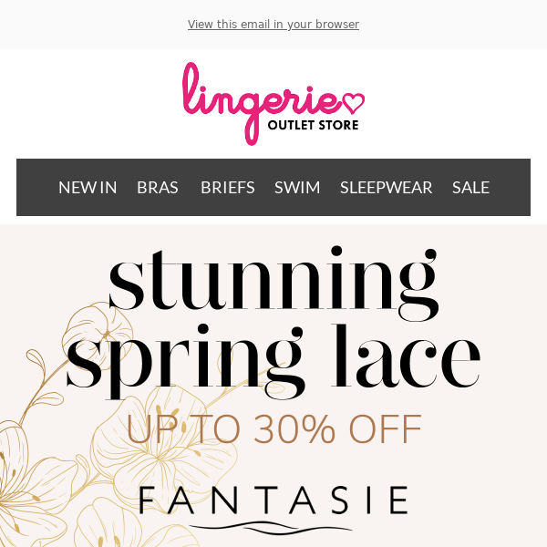 Stunning Spring Lace: FANTASIE up to 30% off