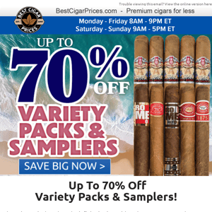 🪐 Up To 70% Off Variety Packs & Samplers 🪐