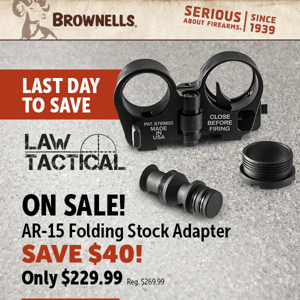 Last Day: SAVE $40 on Law Tactical adapter