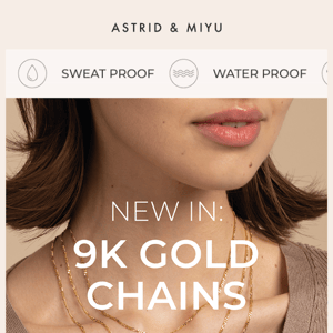 New in: 9k gold chains