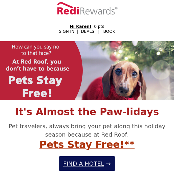 Red Roof, Make This Paw-liday Season Special