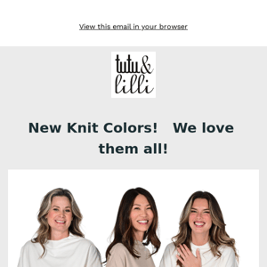 New Knit Colors