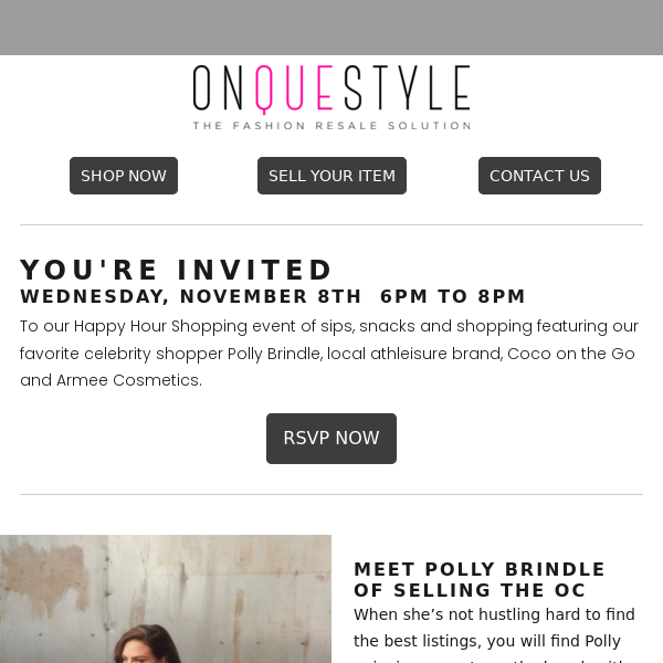 In Stock and Ready to Ship See What's New at OnQueStyle - On Que Style