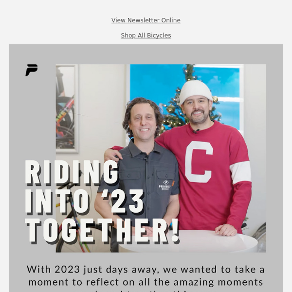 A Message from Dave & Connor at Priority Bicycles