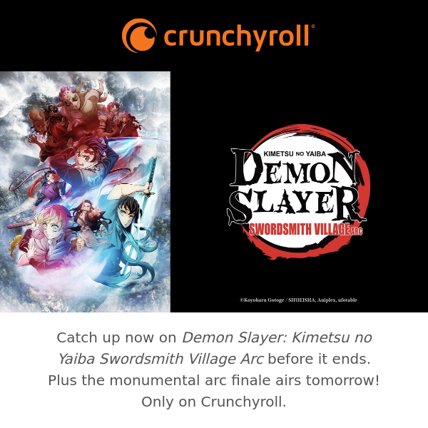 Demon Slayer: Swordsmith Village Arc já está disponível na Crunchyroll