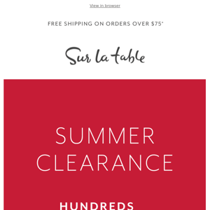 Summer Clearance: Hundreds of deals just added.