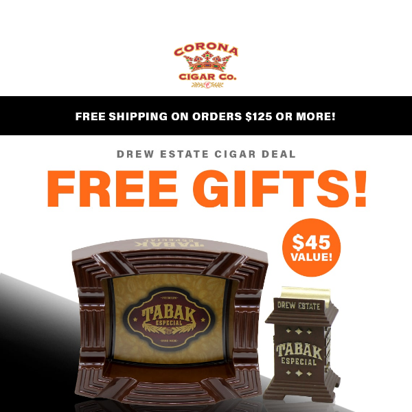 Free Tabak Ashtray & Cigar Stand with Tabak Boxes!