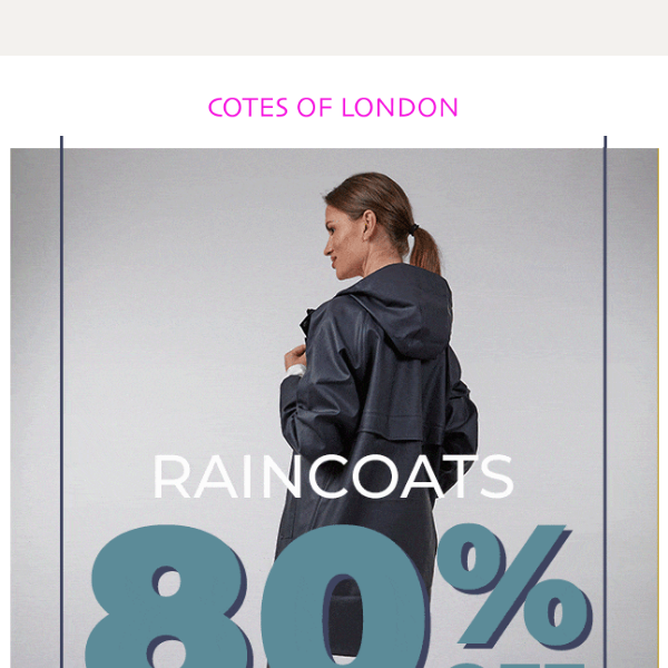 80% off Manchester Raincoat! 🌧️