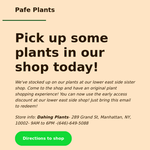 Plant shop in-store & save big this weekend!