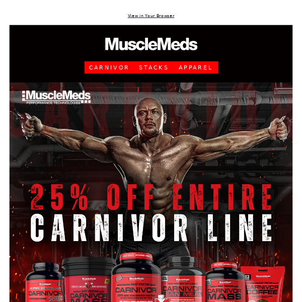 Save 25% On The ENTIRE CARNIVOR Line 🥩