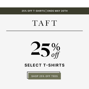 25% Off T-shirts!