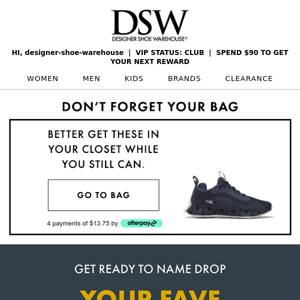 Designer Shoe Warehouse, your faves are 30% off.