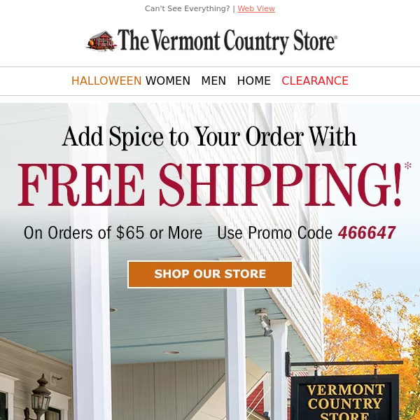 Free shipping adds spice to your order