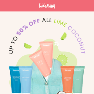 Hurry, up to 50% OFF Lime Coconut! 🏃‍♀️