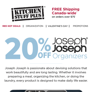 Save 20% Off Joseph Joseph Organizers