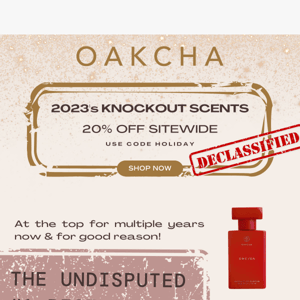 Get 20% Off Oakcha's 2023 Knockout Scents