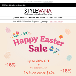 Easter Treats Await! 🐇🥚 Dive into Up to 60% Off!