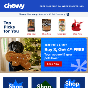 Chewy, Buy 3, Get the 4th FREE!