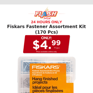 🔥  24 HOURS ONLY | FISKARS FASTENER KIT | FLASH SALE