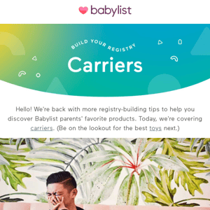 Registry Inspiration: The Best Carriers