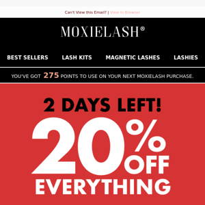 🕒 48 Hour Alert: 20% OFF EVERYTHING!