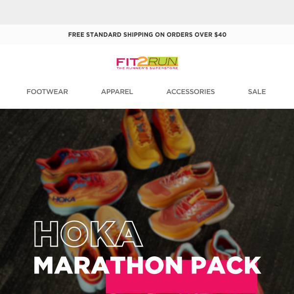 Shop the NEW Hoka Marathon Pack @ Fit2Run