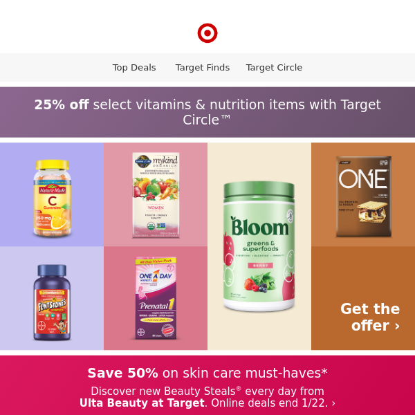 25% off vitamins & nutrition items? Yes, please!