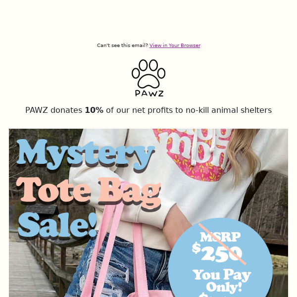 Labor Day $77 Mystery Totes are back! 75 remain...